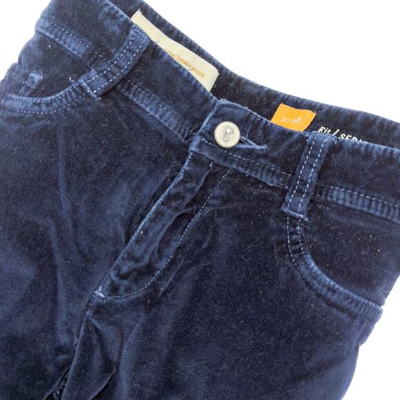 Anthropologie Pilcro & The Letterpress Sz 28 Serif Blue Velour Cord Skinny Pant - Picture 2 of 9